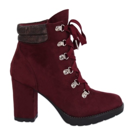 Maroon timber boots 8992 Wine Red