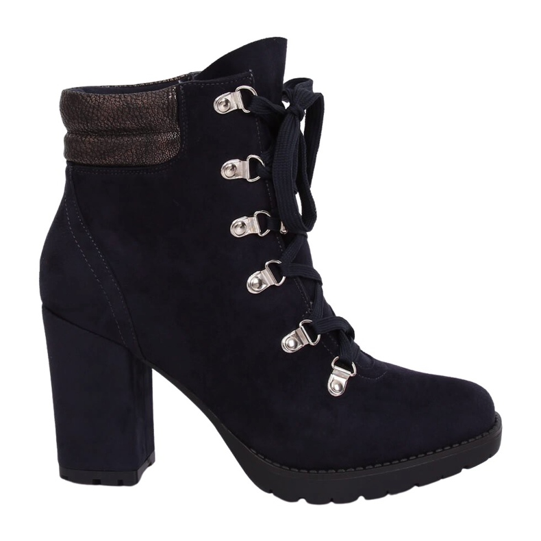 Navy blue timber boots 8992 Blue