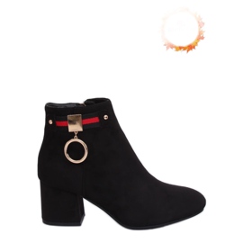 Black high-heeled boots B8816-1 Black Black high-heeled boots B8816-1 Black