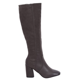 Gray High heels classic gray 5319 Gray grey