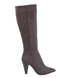 Gray Classic high heels 8677 Gray grey