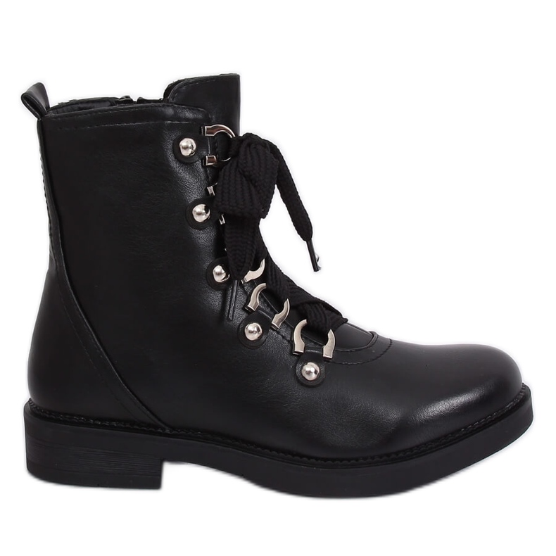 Black military boots LJ001 Black
