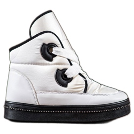 RTX WALK Snow Boots With Crystals white