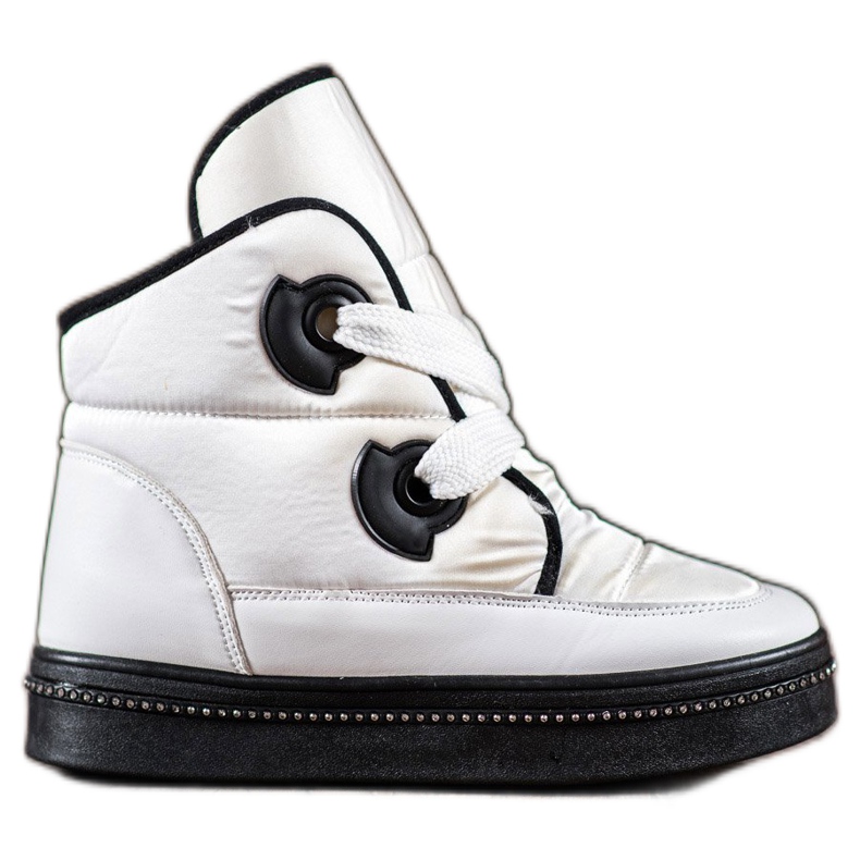 RTX WALK Snow Boots With Crystals white