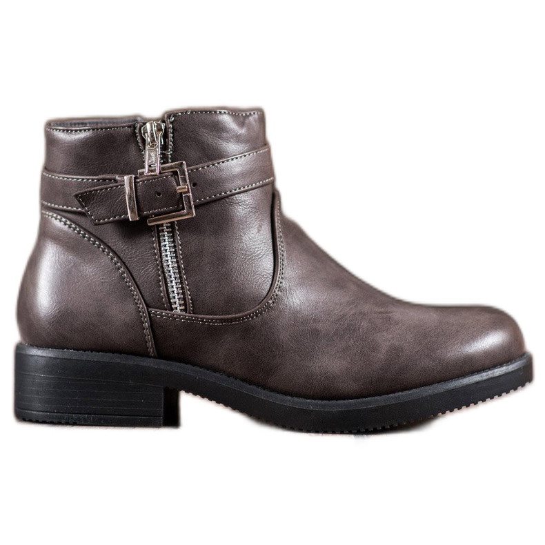 Abloom Gray Eco Leather Booties grey