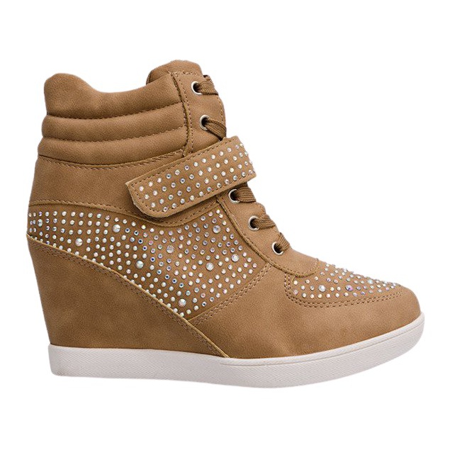 Sneakers Sneakers On Wedge Boots 3188 Khaki multicolored green