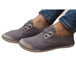 Lycra 1603 Gray Lace-Up Sneakers grey