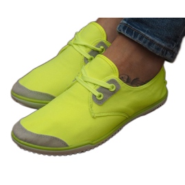 Lycra 1603 Yellow Lace-Up Sneakers