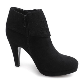 Elegant Boots On A High Heel Lace 6-67 Black