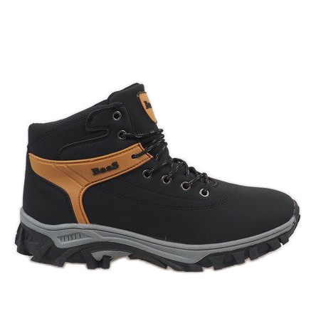 Black insulated snow boots 299-1