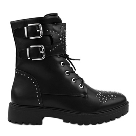 Black women's high boots with A-321 zipper