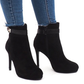 Elegant Boots On High Heel 1609-211 Black