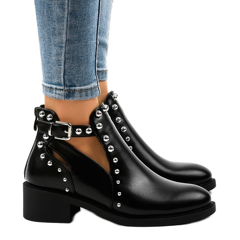 Women's black boots on the A-407 post