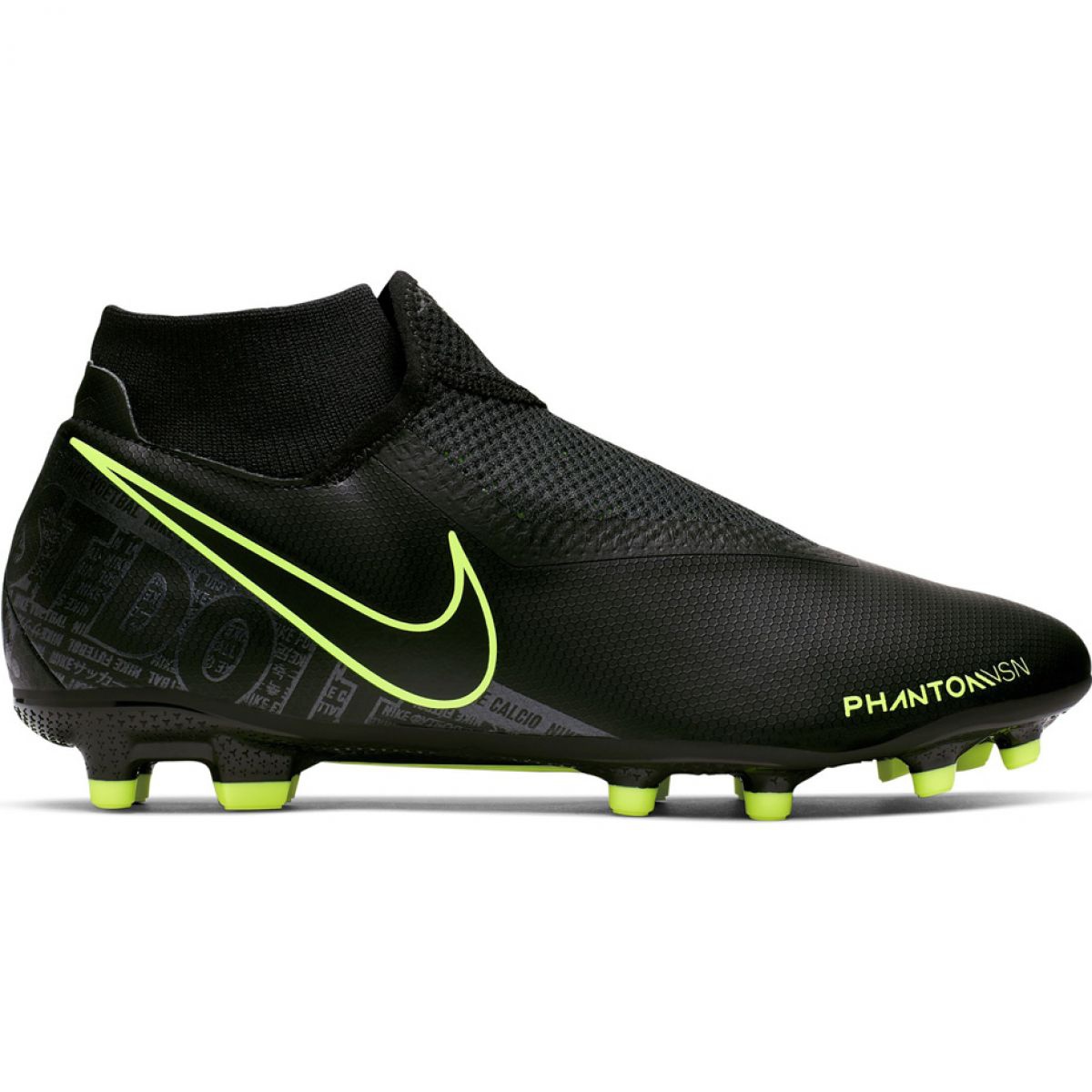 Nike Phantom VSN Academy DF FG MG Football Shoes Black KeeShoes