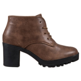 SHELOVET Lace-up Boots On The Platform brown multicolored SHELOVET Lace-up Boots On The Platform brown multicolored