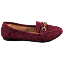 Abloom Suede Lords With Ornament red