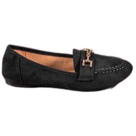Abloom Suede Lords With Ornament black