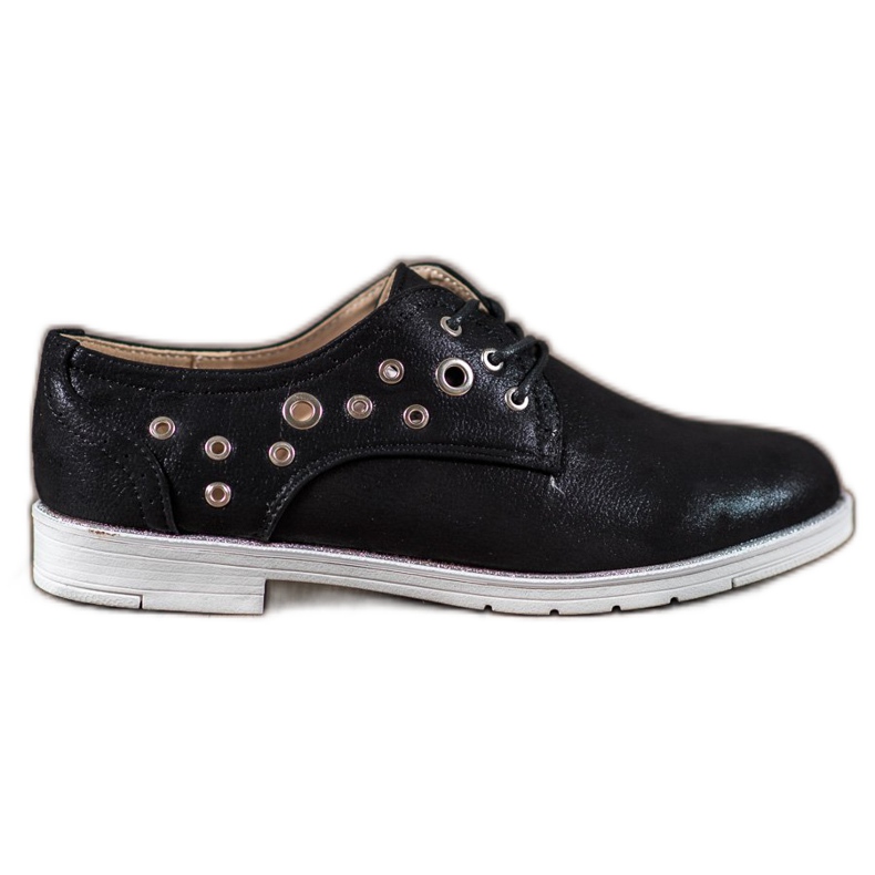 SHELOVET Tied Shoes With Eco Leather black