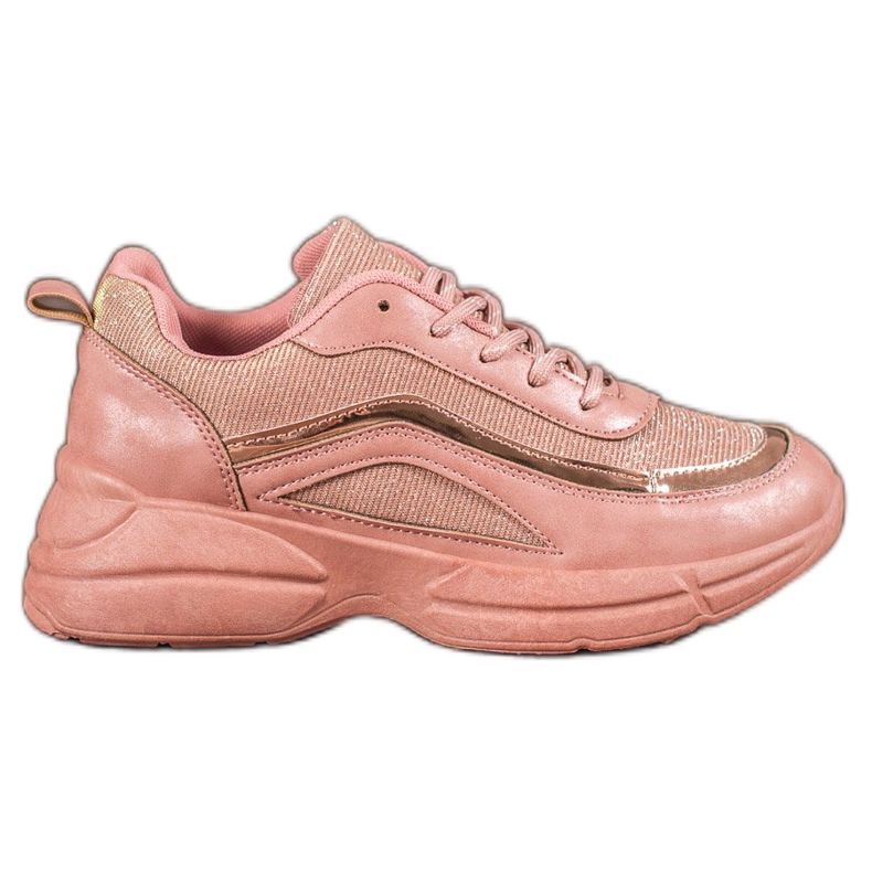 SHELOVET Shiny Sport Shoes pink