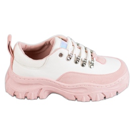SHELOVET Lace-up Sports Shoes pink