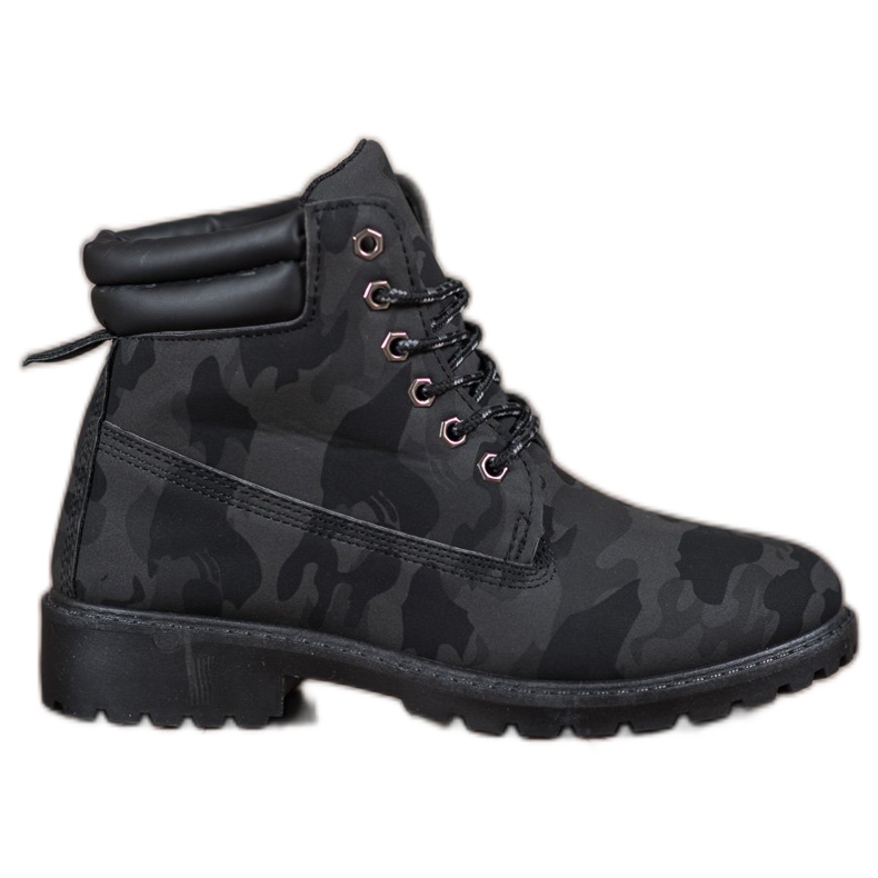 Marquiz Lace-up Trappers Moro black grey