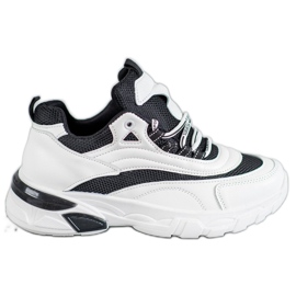 SHELOVET Fashion Sneakers white black SHELOVET Fashion Sneakers white black
