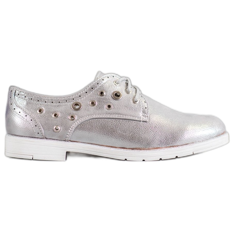 SHELOVET Tied Shoes With Eco Leather grey SHELOVET Tied Shoes With Eco Leather grey