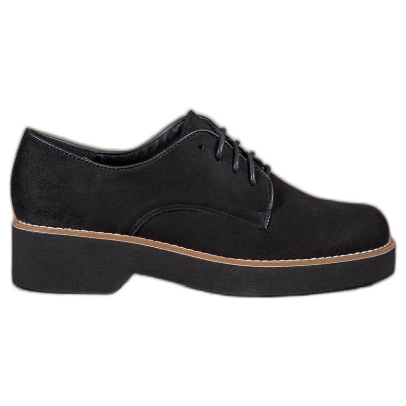 SHELOVET Black Suede Shoes