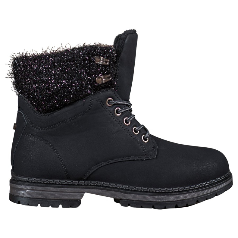 SHELOVET Trappers With Glitter black