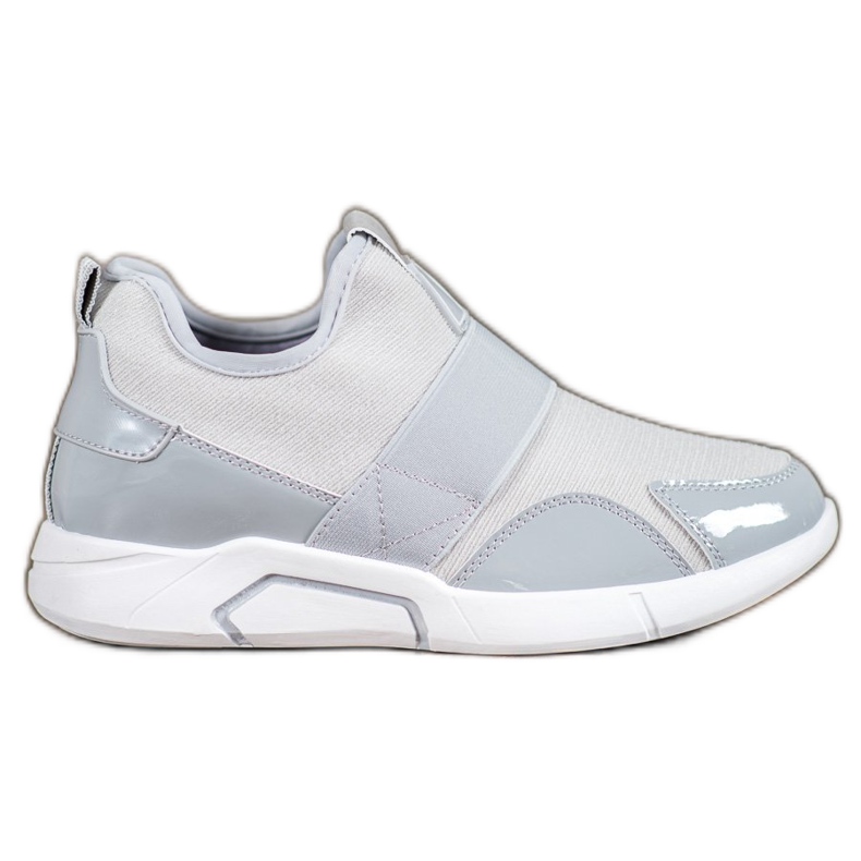 Ideal Shoes Fashion Slip-On Sneakers grey Ideal Shoes Fashion Slip-On Sneakers grey