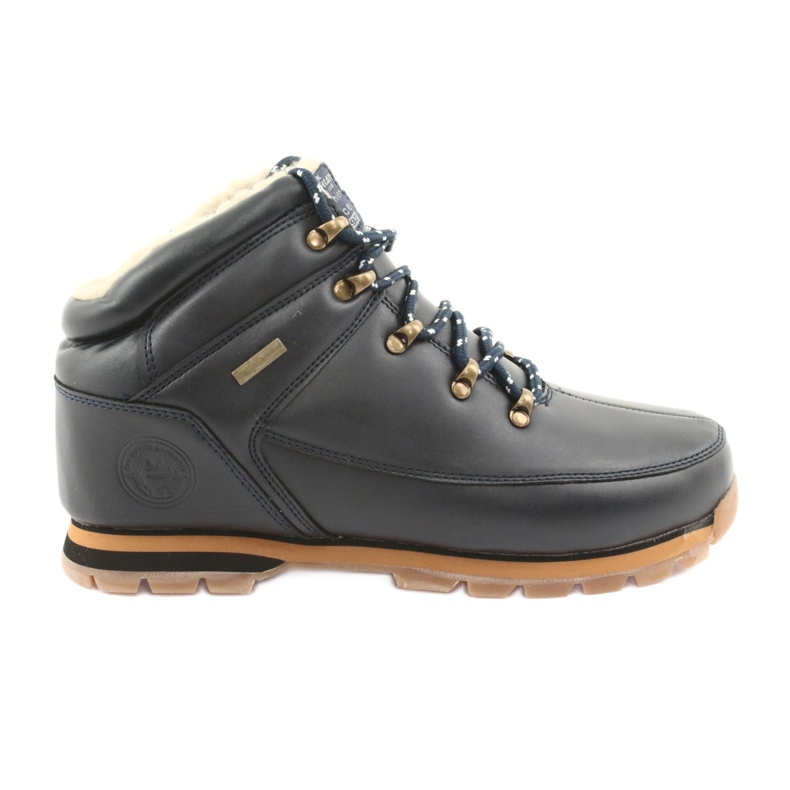 American Club Lace up boots ES39 navy navy blue