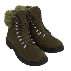 Green women's hiking shoes Y260-9 Green