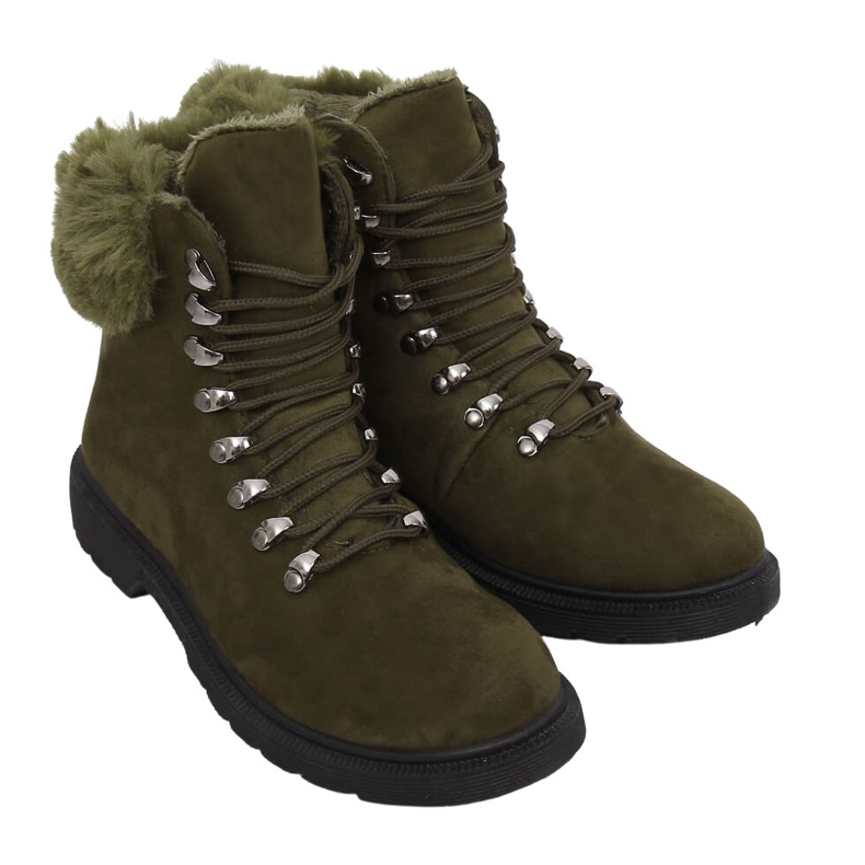 Green women's hiking shoes Y260-9 Green