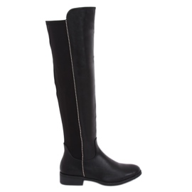 Riding boots with a flexible upper black 17005A-128 Black