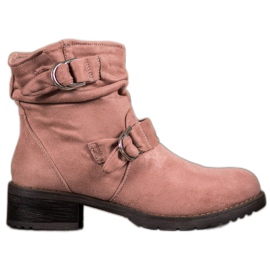 SDS Suede Booties pink