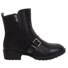 Black women's flat boots G-160-1 Black