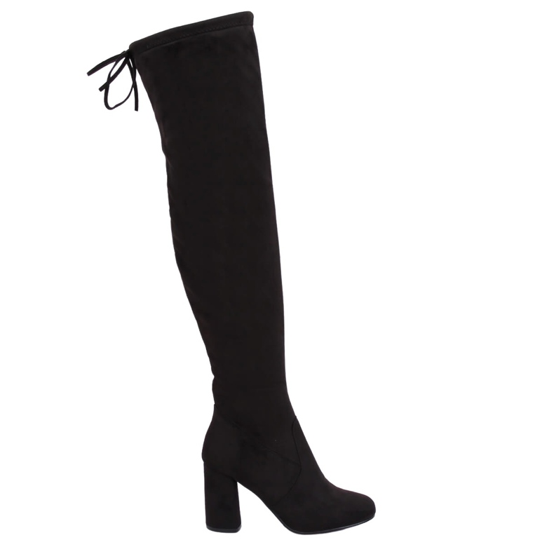 Black high-heeled boots PE239P Black
