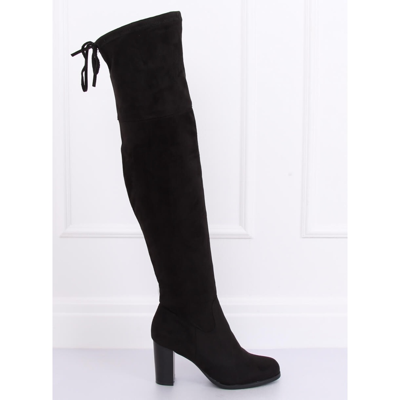 Black Thigh high heels PE161P Black