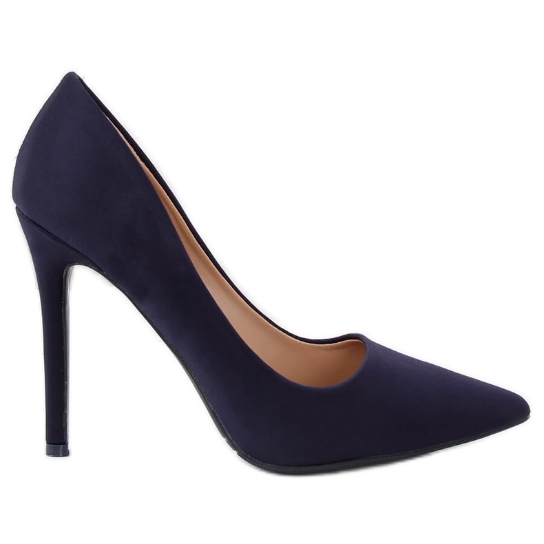 Pumps on a heel navy blue 4014 DK.BLUE