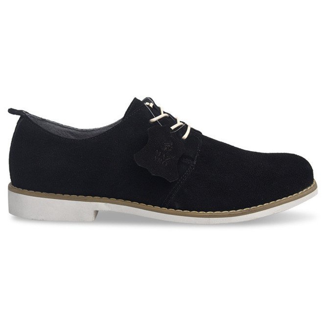 Lace-up Leather Shoes LJ12 Black Lace-up Leather Shoes LJ12 Black