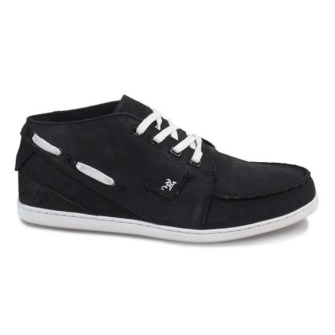 High Leather Sneakers MID1 Black