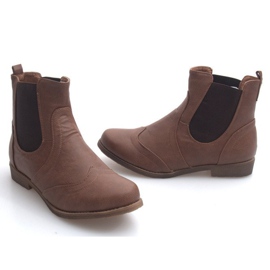 Elegant boots with an elastic band Q314CAMEL brown