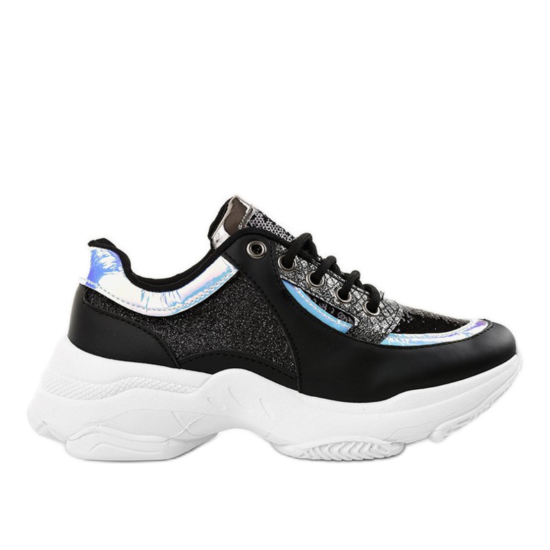 Black women's sports shoes W-3117