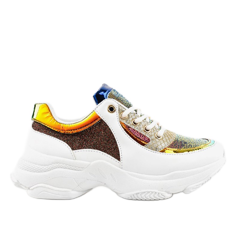 White women's sports shoes W-3117 multicolored