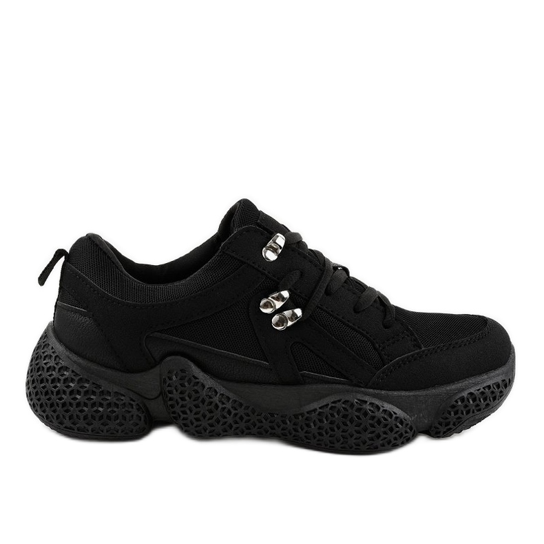 Black fashionable women's sports shoes BD-5