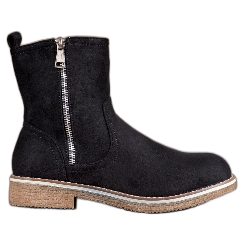 SHELOVET Suede Booties black
