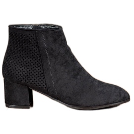 Filippo Suede high-heeled boots black