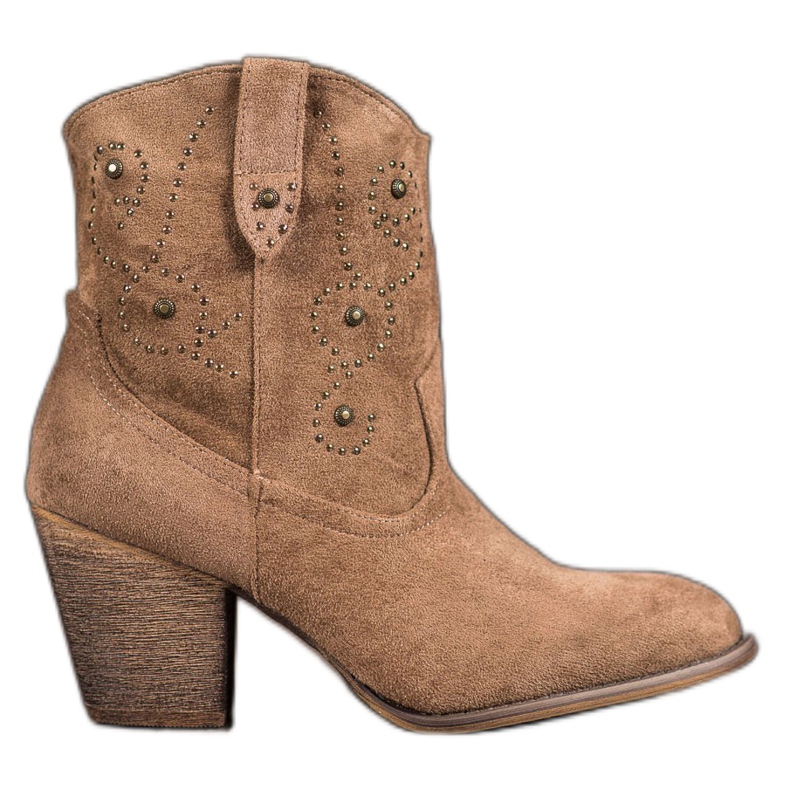 Small Swan High-heeled cowboy boots brown