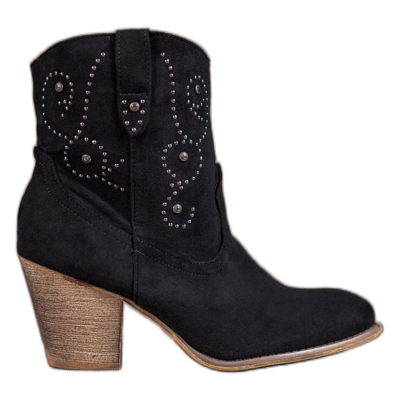 Small Swan High-heeled cowboy boots black