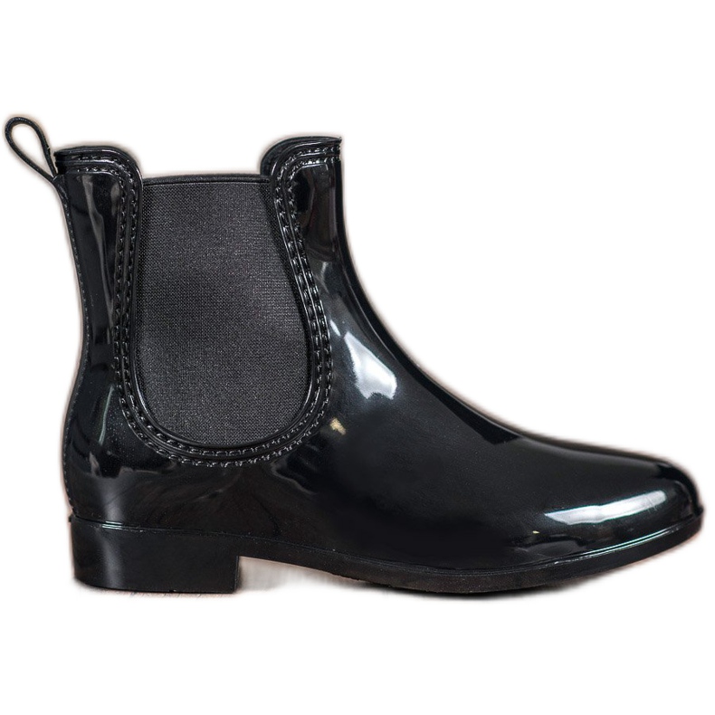 SHELOVET Lacquered galoshes black